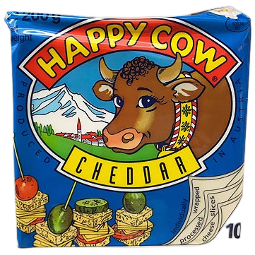 happy cow cheddar slices